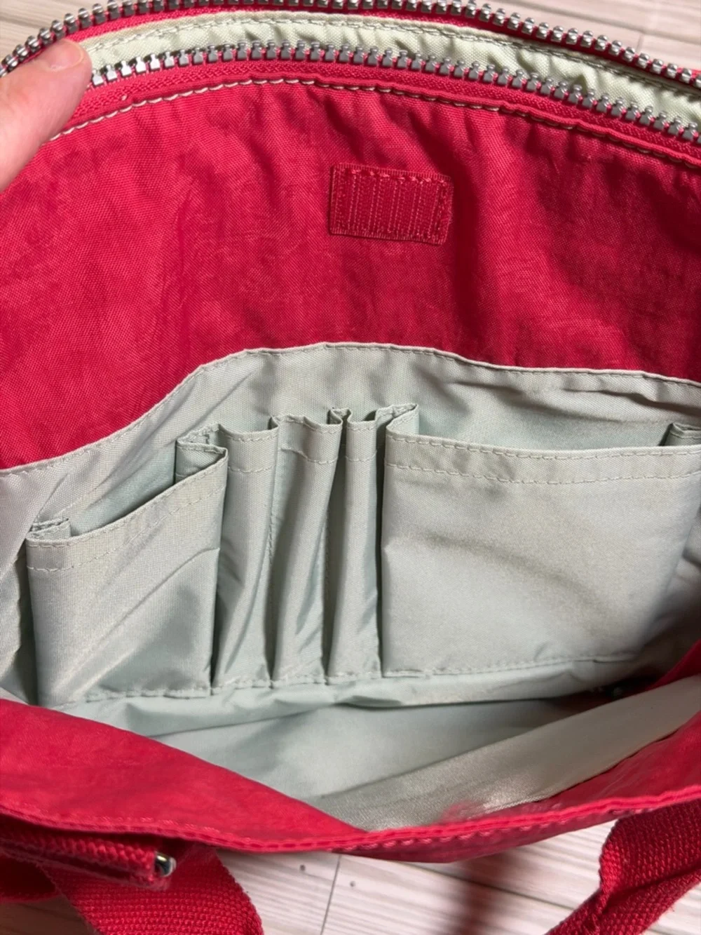 Kipling Digifly Laptop Bag 15” Red Nylon Crossbody Satchel Monkey Keychain